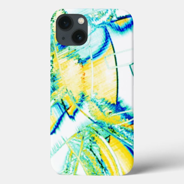 Tinta seca no, imagem de manchas amarelas, azuis,  (Verso)