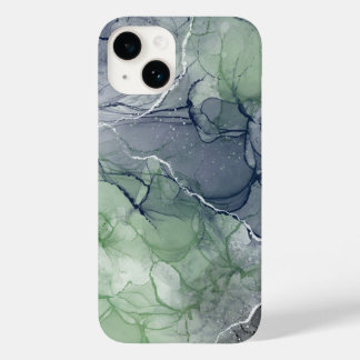 Tinta verde e azul