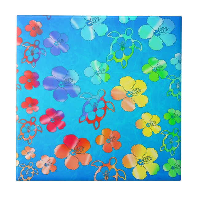 Tintura Honu do laço e hibiscus (Frente)