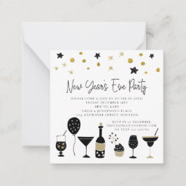 TINY | Cocktails Dourado Convite para Véspera de a