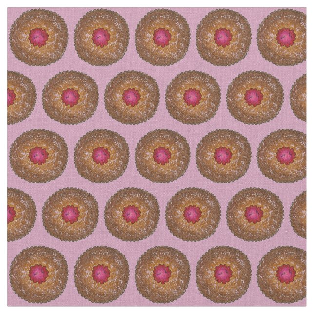 Tiny Tortes Raspberry Linzer Torte Cookies Tecido (Detalhe)