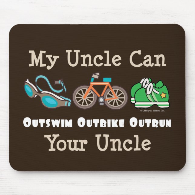 Tio Outswim Outbike Outrun Triathlon Mousepad (Frente)