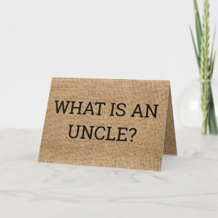 Tio Pregonância Cartão De Anúncio Para Irmão