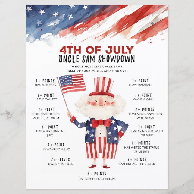 Tio Sam 4 do Jogo da Festa de Julho (Frente)