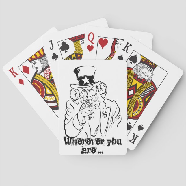 Tio Sam Cartas de Baralho (Verso)