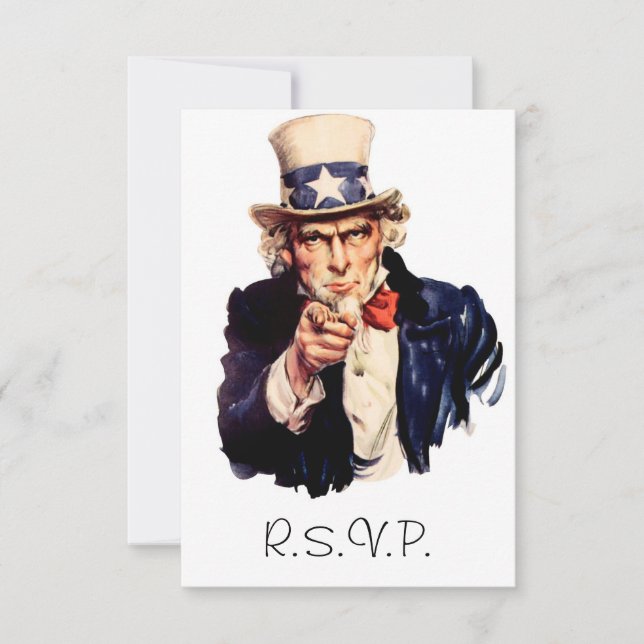 Tio Sam RSVP Card (Frente)