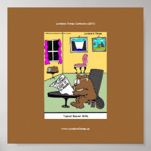 Típico castor selvagem Poster único engraçado