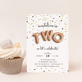 Tipo de balão | Segundo Convite de aniversário