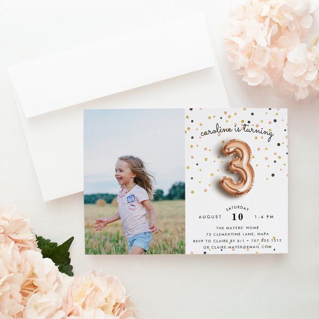 Tipo de balão | Terceiro Convite para Festa de ani (Criador carregado)