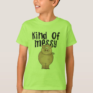 Tipo do porco do camiseta desarrumado e dos