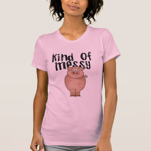 Tipo do porco do camiseta desarrumado e dos