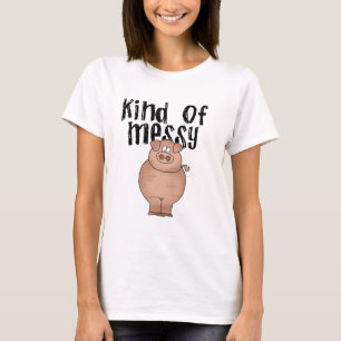 Tipo do porco do camiseta desarrumado e dos