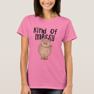 Tipo do porco do camiseta desarrumado e dos
