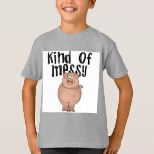 Tipo do porco do camiseta desarrumado e dos