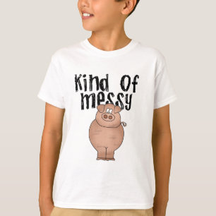 Tipo do porco do camiseta desarrumado e dos