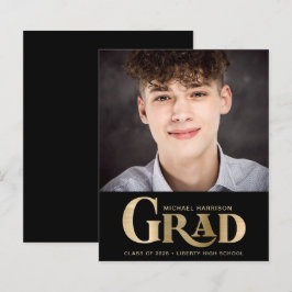 Tipo Dourado de Orçamento Escuro Graduação de Foto