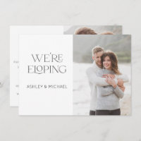 Tipo moderno Estamos Elopando 2 Convite para Recep