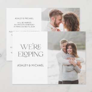 Tipo Moderno Nós Estamos Fugindo 2 Convite de Rece