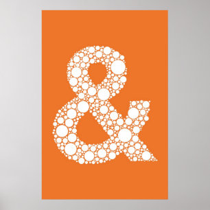 Tipo poster da bolha do Ampersand (e o símbolo)