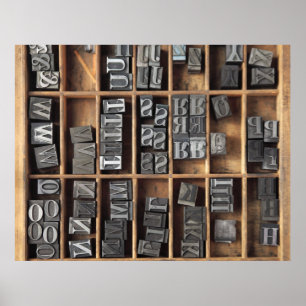 tipo poster do metal da tipografia