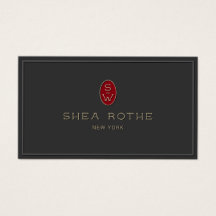 Tipografia 3D do Monograma Vermelho Negro Profissi