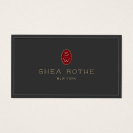 Tipografia 3D do Monograma Vermelho Negro Profissi