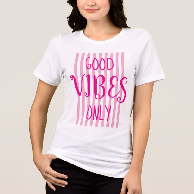 Tipografia Apenas Vibrações Rosa Quente (Frente)