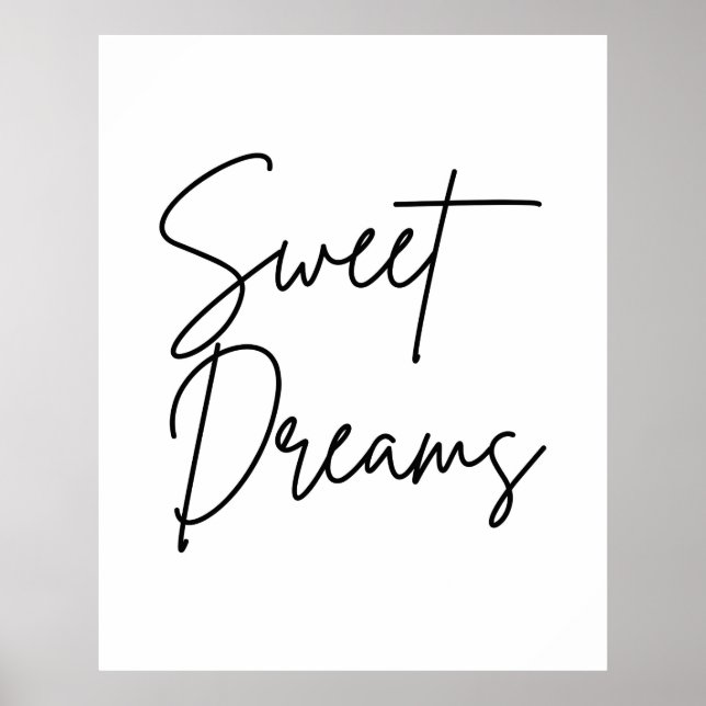 Tipografia Arte Impressa Poster Sweet Dreams (Frente)