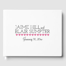 Tipografia Coração Cor-de-Rosa Livro Convidado Gên