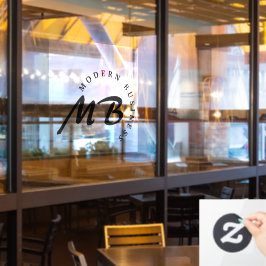 Tipografia Curva do Monograma da Empresa Moderna