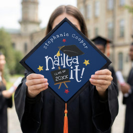 Tipografia da Moda Graduado Acertou Azul-Naval