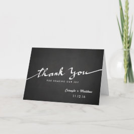 Tipografia de Agradecimento Casamento Quadro Negro