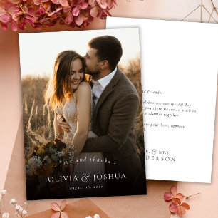 Tipografia de Amor e Agradecimento Foto Elegante C