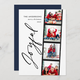 Tipografia de colagem fotográfica do Natal 4 azul 