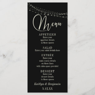 Tipografia de Creme 32, Menu Strings de Luz Negra
