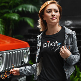 Tipografia de esposa piloto e avião simples, minim