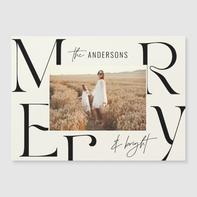 Tipografia de foto elegante moderna de Natal (Frente)