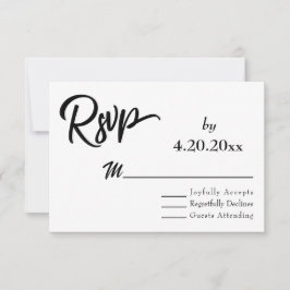 Tipografia de Letra Elegante, Simples RSVP de Casa