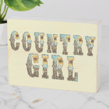 Tipografia de Meninas Funky Country