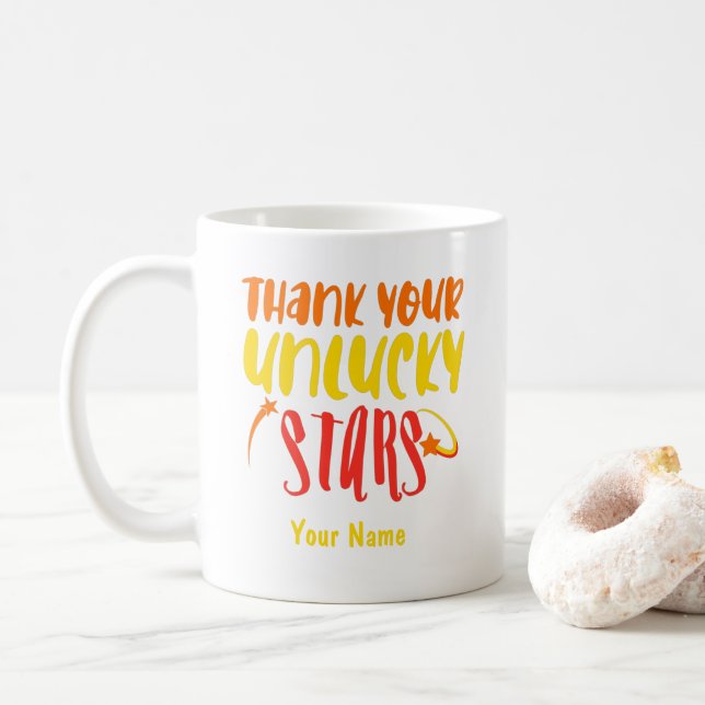 Tipografia de Nome Personalizado Caneca de Café Di (Com Donut)