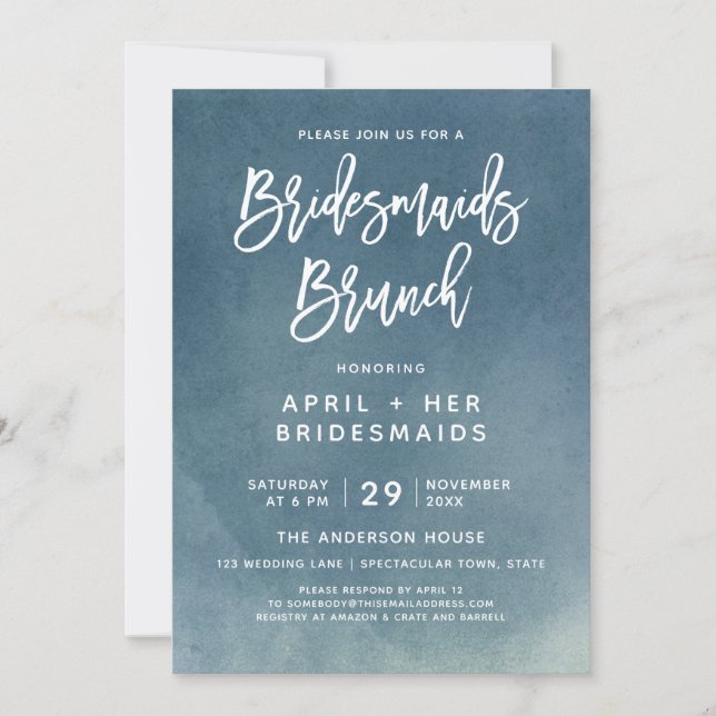 Tipografia De Pincel, Bridesmaids Convite Brunch (Frente)