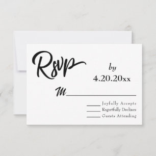 Tipografia de Script Elegante, RSVP de Casamento S