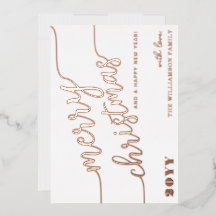 Tipografia de Script Minimalista Chic Feliz de Nat