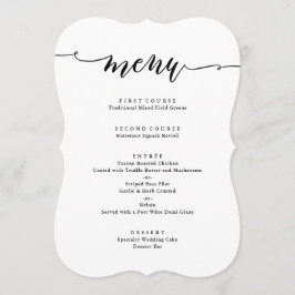 Tipografia de Script Simples | Menu Casamento