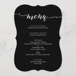 Tipografia de Script Simples | Menu Casamento Pret