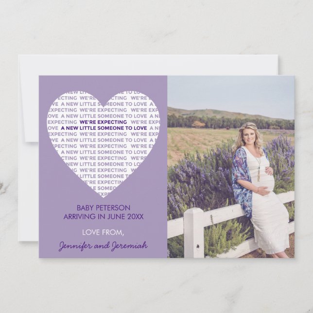 Tipografia do anúncio de gravidez no dia de os nam (Frente)