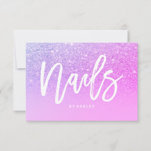 Tipografia do certificado Unhas roxa-cola-rosa (Frente)