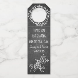 Tipografia Do Chalkboard Vinho Etiqueta De Favor