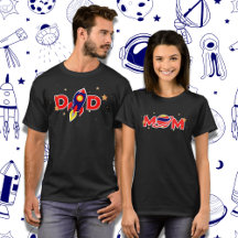 Tipografia do pai Foguete Espacial Exterior Camisa