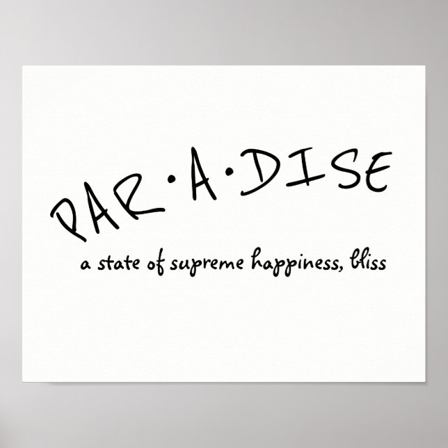 tipografia do paraíso poster bold preto e branco (Frente)